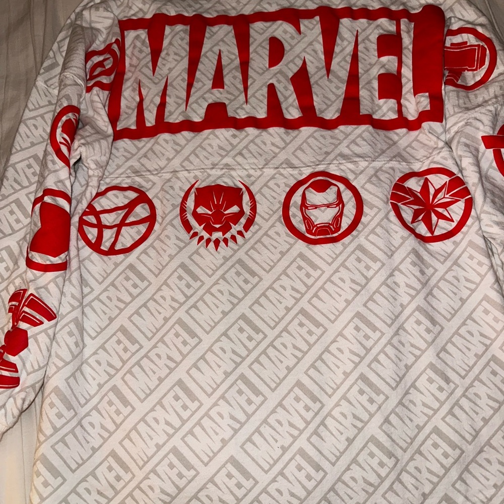 Marvel Red and White Graphic Sweatshirt